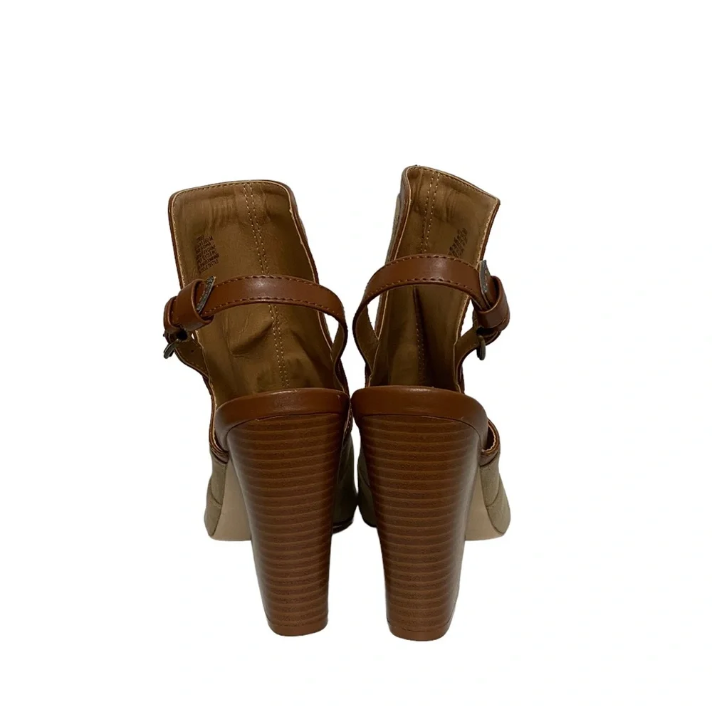 Joe's Jeans Cersee Spring Casual Holiday‎ Chic Open Toe Ankle Strap Bootie Brown